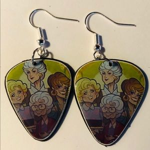 🔥GOLDEN GIRLS vinyl record guitar pic earrings🔥